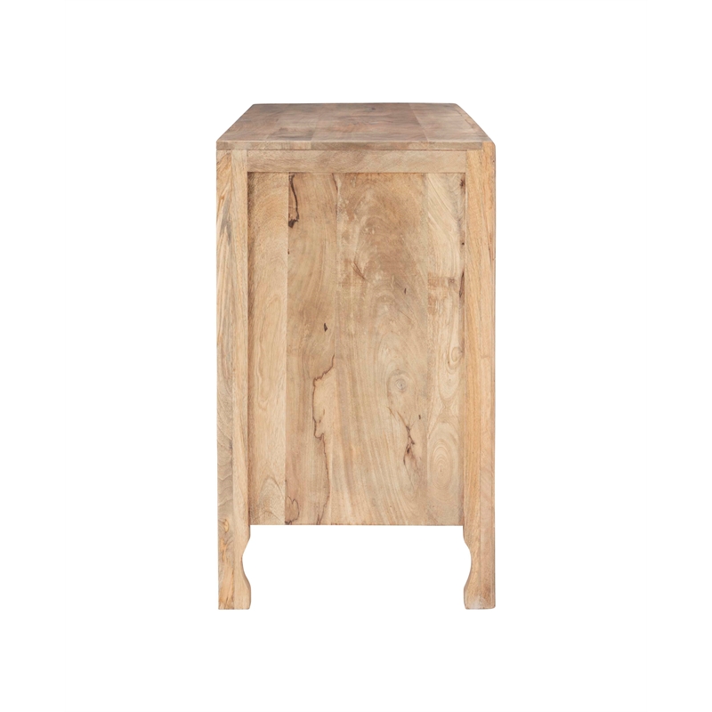 Pemberly Row Transitional Wood Two Door Cabinet in Natural Brown