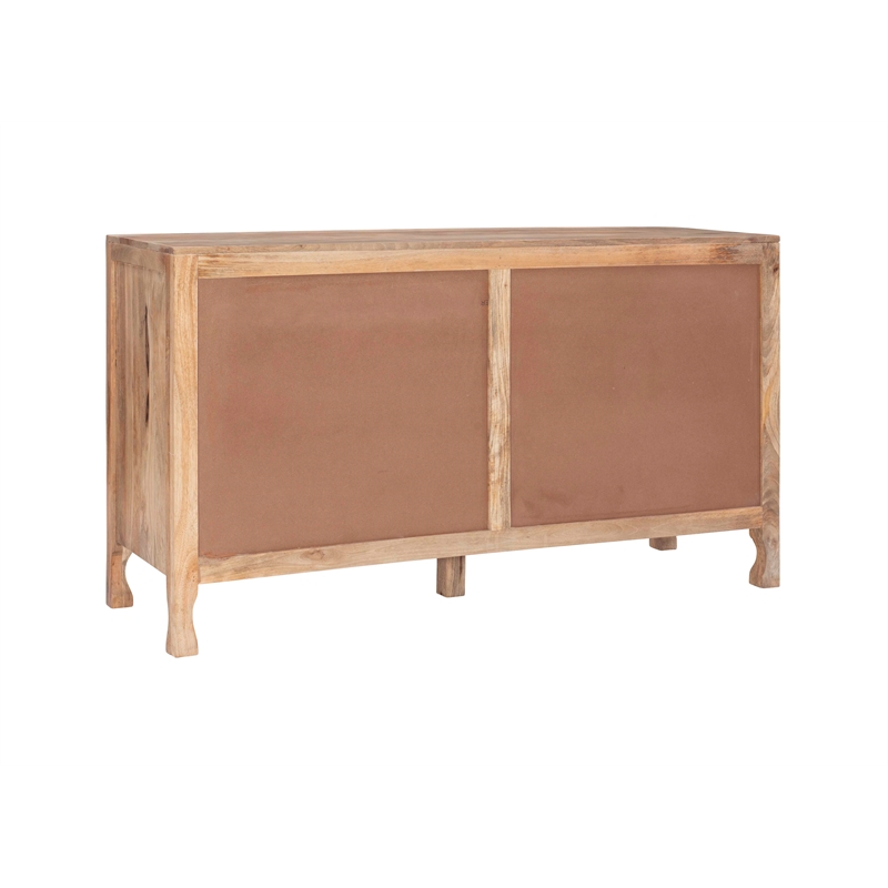 Pemberly Row Transitional Wood Two Door Cabinet in Natural Brown