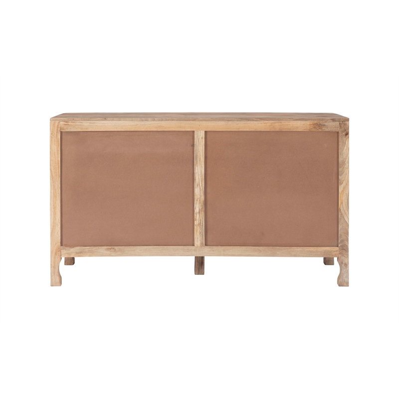 Pemberly Row Transitional Wood Two Door Cabinet in Natural Brown