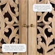 Pemberly Row Transitional Wood Two Door Cabinet in Natural Brown