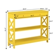 Pemberly Row Transitional One-Drawer Console Table with Shelves in Yellow Wood