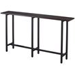 Pemberly Row Contemporary Long Narrow Wooden Console Table in Matte Black