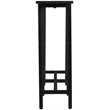 Pemberly Row Contemporary Long Narrow Wooden Console Table in Matte Black