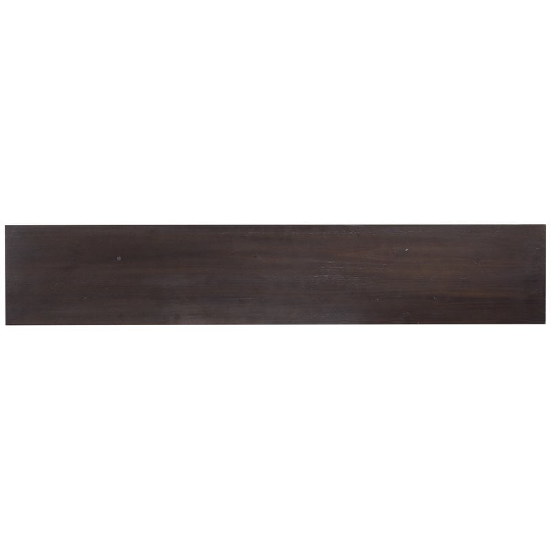 Pemberly Row Contemporary Long Narrow Wooden Console Table in Matte Black