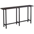 Pemberly Row Contemporary Long Narrow Wooden Console Table in Matte Black
