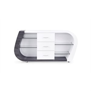 Pemberly Row Contemporary White And Grey Buffet