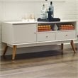 Pemberly Row Mid-Century Wood Sideboard in French White