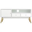 Pemberly Row Mid-Century Wood Sideboard in French White