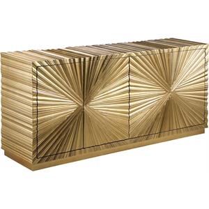 Pemberly Row Contemporary Wood Sideboard and Buffet in Gold Leaf