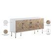 Pemberly Row Contemporary Solid Wood Sideboard / Buffet in White