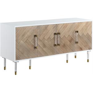 Pemberly Row Contemporary Solid Wood Sideboard / Buffet in White