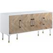 Pemberly Row Contemporary Solid Wood Sideboard / Buffet in White