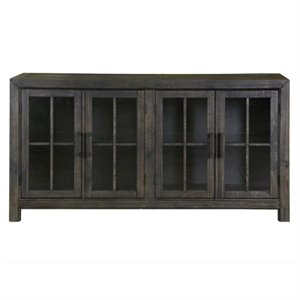pemberly row contemporary wood buffet table in peppercorn