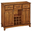 Pemberly Row Modern 3 Drawer Hardwood Cottage Buffet in Oak