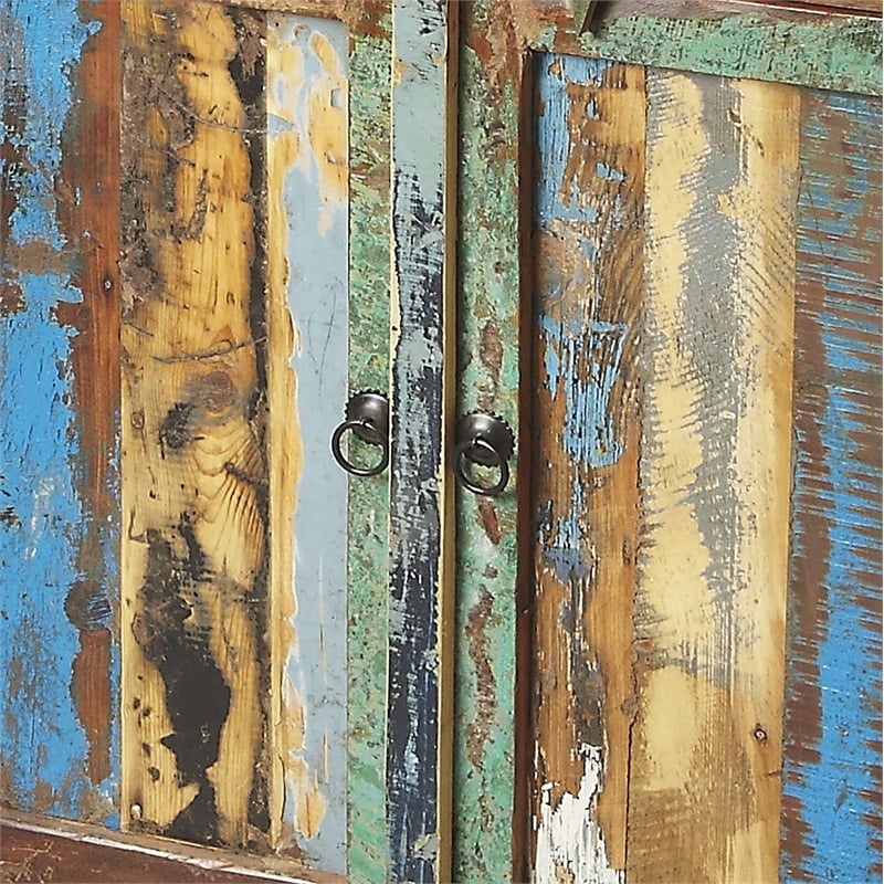 Pemberly Row Rustic 3 Drawer Sideboard wigh Distressed Finish