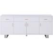 Pemberly Row Contemporary Rich White Lacquer Sideboard/Buffet