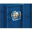 Pemberly Row Modern High Gloss Lacquer Wood Sideboard in Blue