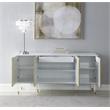 Pemberly Row Solid Wood Sideboard/Buffet in White Lacquer/Gold