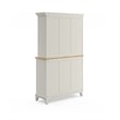Pemberly Row Wood Top Buffet Server and  2-Door Hutch in Off White