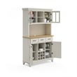 Pemberly Row Wood Top Buffet Server and  2-Door Hutch in Off White