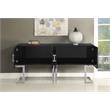 Pemberly Row Modern Solid Wood Sideboard Buffet in Black Lacquer