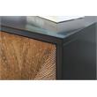 Pemberly Row Modern Brown with Antique Gold Accents Wood Sideboard