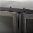 Pemberly Row 62.3x16.5 Black Metal w/Wood 4 Cabinet Door 2 Drawer Sideboard