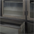 Pemberly Row 62.3x16.5 Black Metal w/Wood 4 Cabinet Door 2 Drawer Sideboard