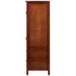 Pemberly Row 3-Piece Transitional Solid Wood Cupboard Set in Walnut