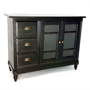 pemberly row farmhouse country sideboard in antique black