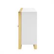 Pemberly Row Contemporary 4 Door Sideboard Buffet in White