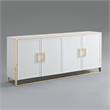 Pemberly Row Contemporary 4 Door Sideboard Buffet in White