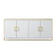 Pemberly Row Contemporary 4 Door Sideboard Buffet in White