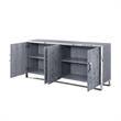 Pemberly Row Contemporary 4 Door Sideboard Buffet in Ash Gray
