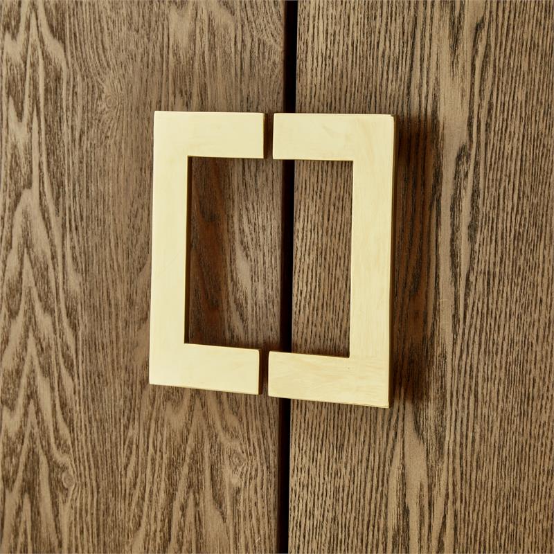 Pemberly Row Contemporary 4 Door Sideboard Buffet in Ash Brown