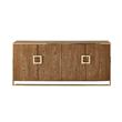 Pemberly Row Contemporary 4 Door Sideboard Buffet in Ash Brown