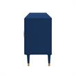 Pemberly Row Mid-Century 4 Doors Sideboard Buffet in Navy