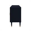 Pemberly Row Mid-Century 4 Doors Sideboard Buffet in Black