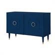 Pemberly Row Mid-Century 2 Doors Sideboard Buffet in Navy Blue