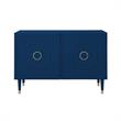 Pemberly Row Mid-Century 2 Doors Sideboard Buffet in Navy Blue