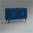 Pemberly Row Mid-Century 2 Doors Sideboard Buffet in Navy Blue