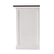 Pemberly Row Accent Mahogany Wood Buffet with 4 Basket Set in White