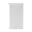 Pemberly Row Mahogany Wood Buffet Hutch Unit with 8 Shelves in White