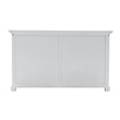 Pemberly Row Mahogany Wood Buffet Hutch Unit with 8 Shelves in White