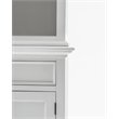 Pemberly Row Mahogany Wood Buffet Hutch Unit with 8 Shelves in White