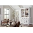 Pemberly Row Mahogany Wood Buffet Hutch Unit with 8 Shelves in White