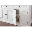 Pemberly Row Mahogany Wood Buffet Hutch Unit with 8 Shelves in White