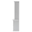 Pemberly Row Mahogany Wood Buffet Hutch Unit with 8 Shelves in White