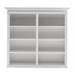 Pemberly Row Mahogany Wood Buffet Hutch Unit with 8 Shelves in White