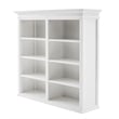 Pemberly Row Mahogany Wood Buffet Hutch Unit with 8 Shelves in White